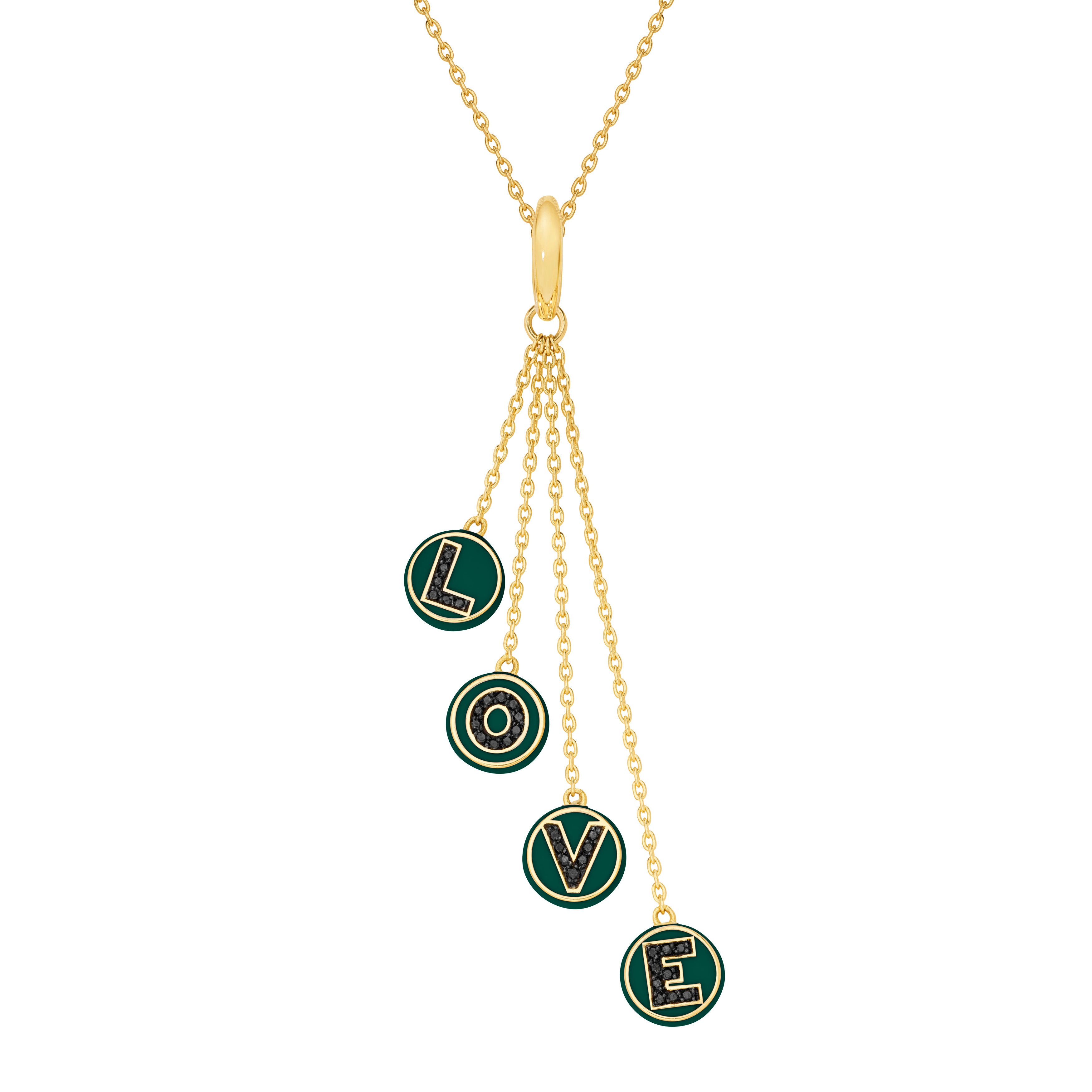 LOVE Beads Pendant in Green
